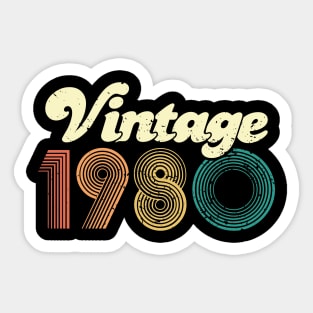 40th birthday gifts for men and women 1980 gift 40 years old Sticker